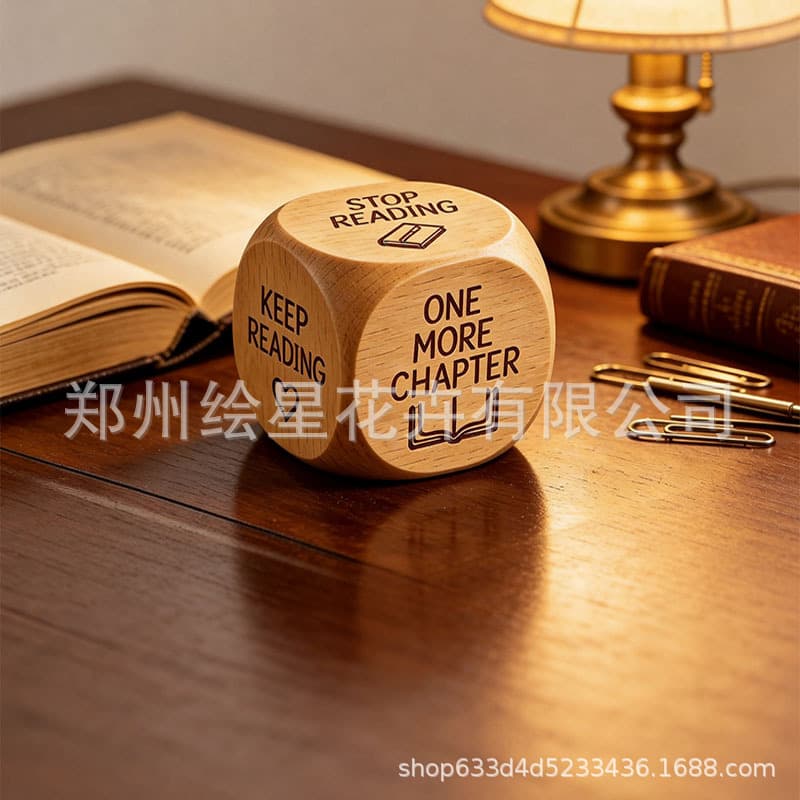 New Cross-Border Product Recommend This Reading Accessory Wooden Reading Decision Dice