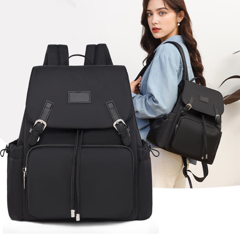 New casual and versatile student backpack, casual backpack, trendy water-resistant nylon bag, large capacity women's backpack