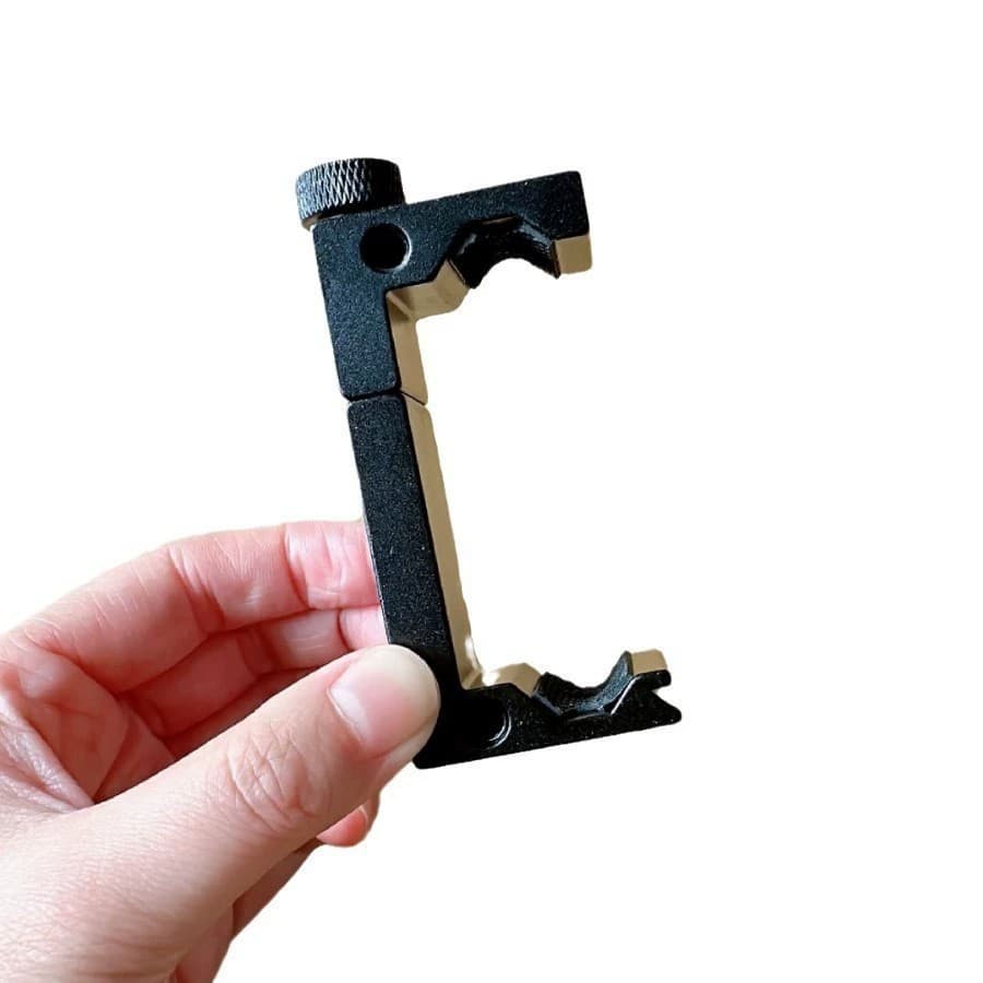 Slotted phone clamp E-clamp, 360-degree rotating phone holder for horizontal and vertical shooting, live stream stand clamp 55-105