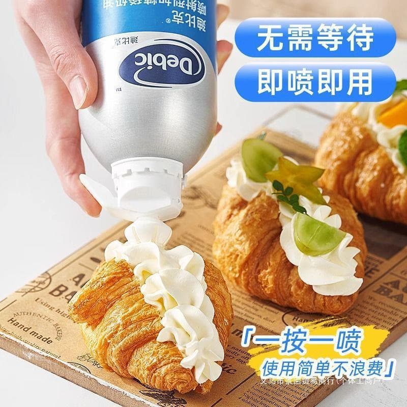 Debic Spray Cream Ready-to-Use Non-Whipping Animal Light Cream for Baking Cake Decorating Snow Top Commercial Wholesale