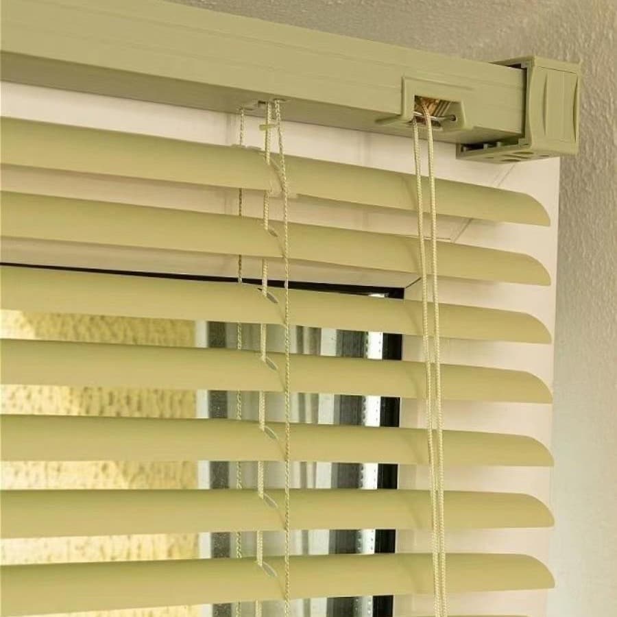 Manual cord PVC blinds office bedroom manual lift S-type white blinds study blackout curtains