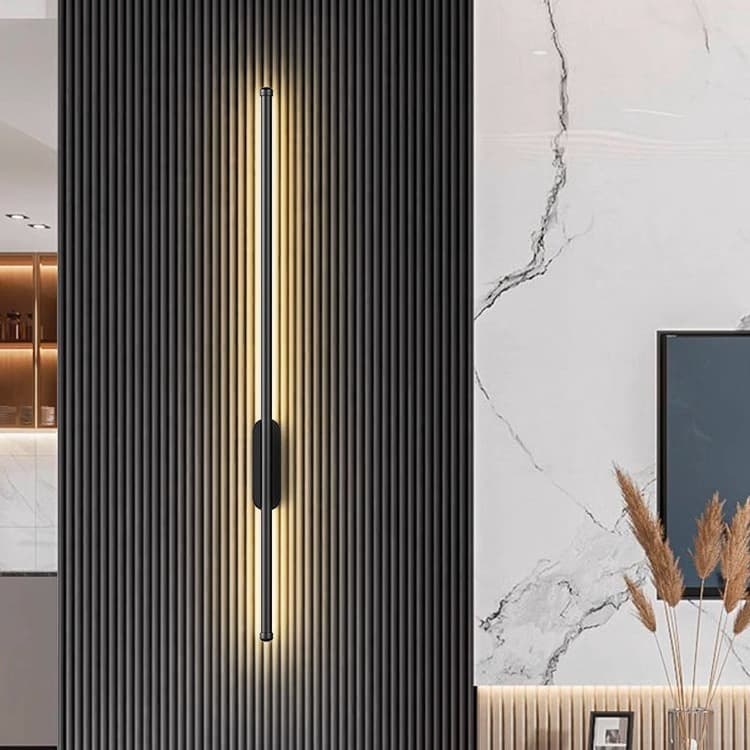 No-drill smart charging long strip wall lamp touch switch minimalist corridor living room background bedroom bedside light