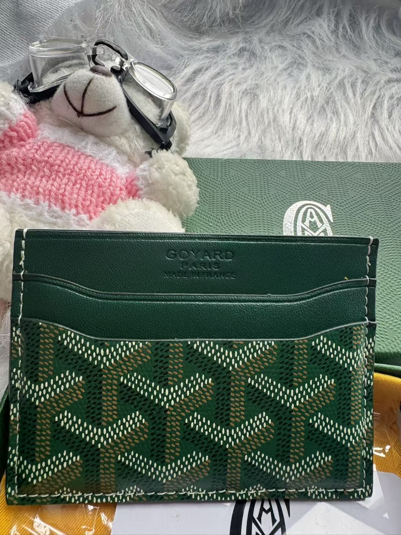 Goyard Card Holder Ultra-Thin Men's Classic Genuine Leather Card Case Women's Storage Card Organizer Universal Card Holder