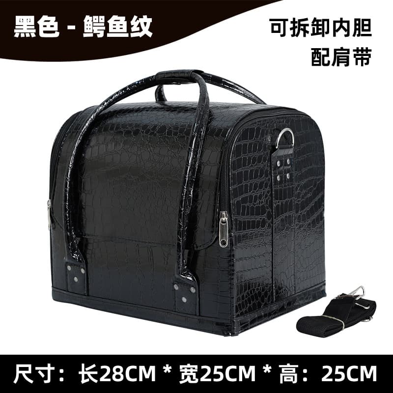 Korean-style large capacity handbag makeup bag, nail art tattoo tool box, multi-layer cosmetic storage case for home use