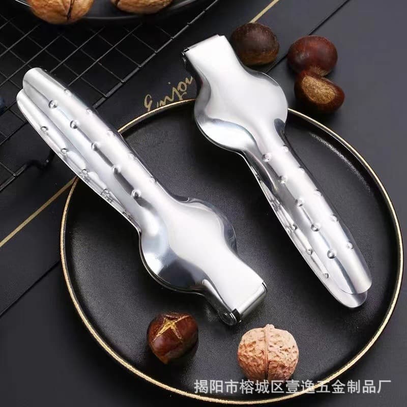 Viral TikTok Stainless Steel Chestnut Opener Walnut Cracker Cross Chestnut Cracker Nut Opening Tool