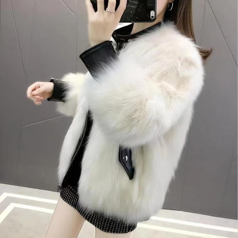 Fur Coat Women's Wear 2025 Winter New Korean Style Imitation Fox Fur Short Fashion Fur-Like Coat Promotion