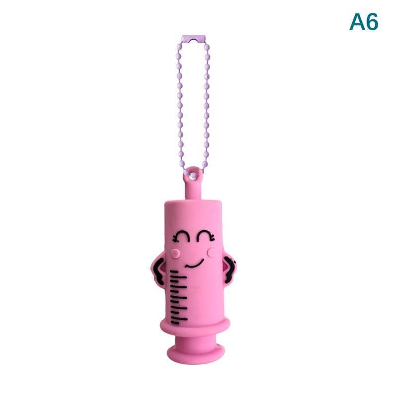 Ampoule bottle opener soft rubber keychain cartoon creative promotion small gift