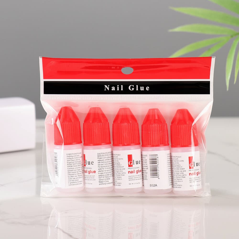 Cross-Border 3g Round Bottle Nail Glue with Strong Stickiness, Nail Glue, Nail Polish Glue, Wearable Nail Polish Glue for Nail Salons