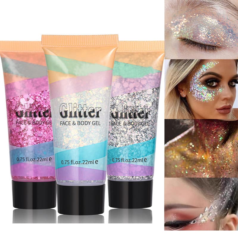 Cross-border Hot Selling Gel Glitter Eyeshadow Mermaid Scale Face Body Glitter Stage Performance Nightclub Makeup