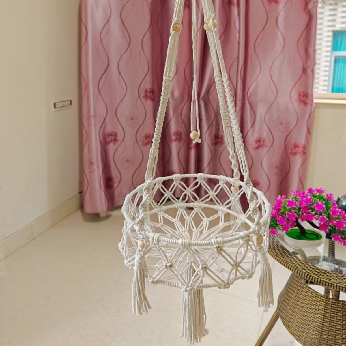 Cat Nest Bohemian Handwoven Hanging Cat Hammock Pet Netting Four-Season Universal Cat Hammock