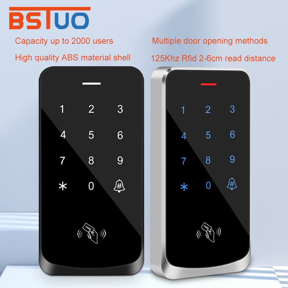 Outdoor Waterproof Access Control All-in-One Machine, Rainproof Touch ID Card Password Door Lock Smart Lock Access Control System