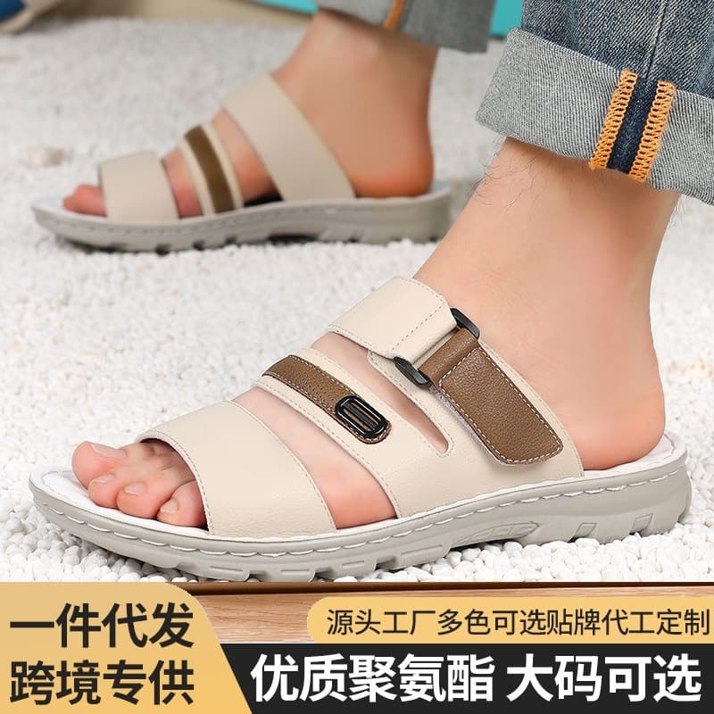 Cross-border Large Size Men's Casual Sandals Lightweight Soft Sole Anti-slip Wear-resistant Outdoor Factory Stock Support Drop Shipping