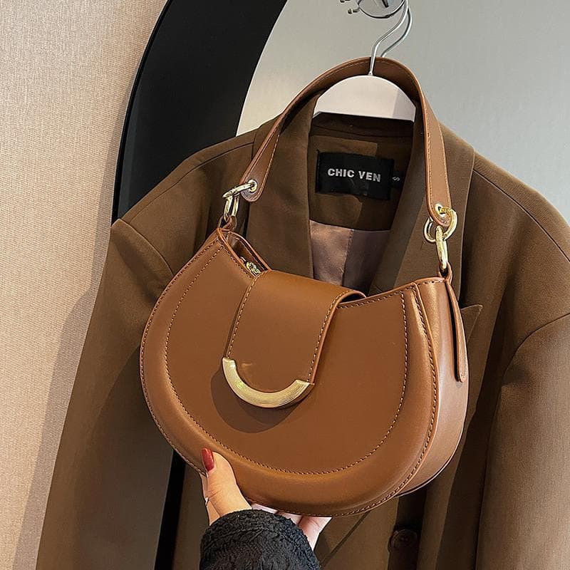 Unique Design Bag 2025 Fall/Winter New Women's Bag Korean Style Textured Crossbody Shoulder Bag Underarm Bag