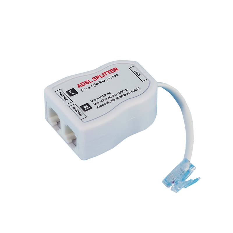160012 ADSL Voice Splitter with Cable, Noise Reduction, Telephone/Broadband Splitter, Exported to Multiple Markets