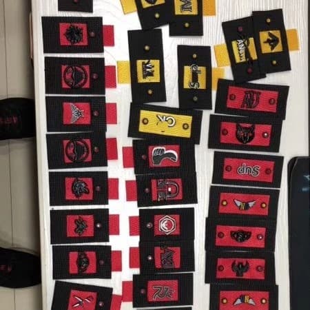 Customized shoe tongue labels, shoe materials, and accessories are available in various specifications. Customized shoe tongue fabric labels are also available. (A1395)