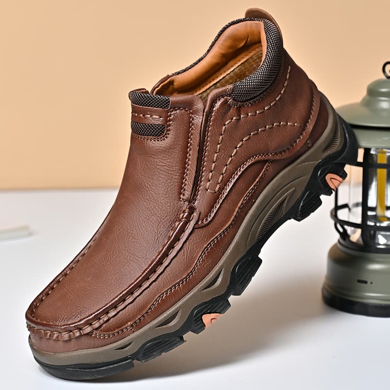Independent site Amazon cross-border trade bestseller men's boots large size thick sole wear-resistant men's leather shoes winter leather boots men's style
