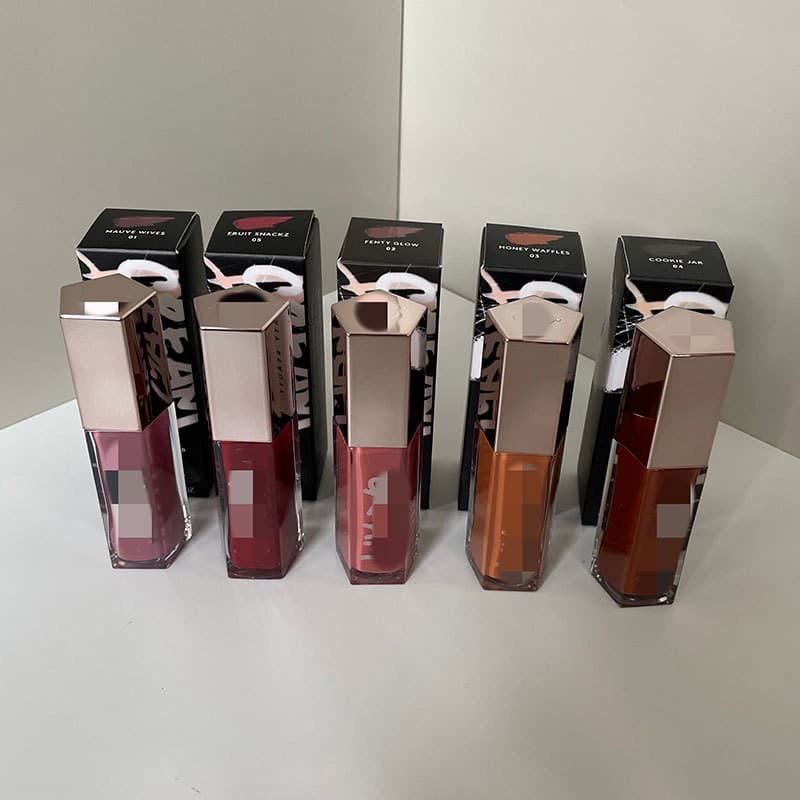 Cross-border Fenty Beauty by Rihanna Lip Gloss 9ml Nude Pink Lipstick Brown Lip Gloss