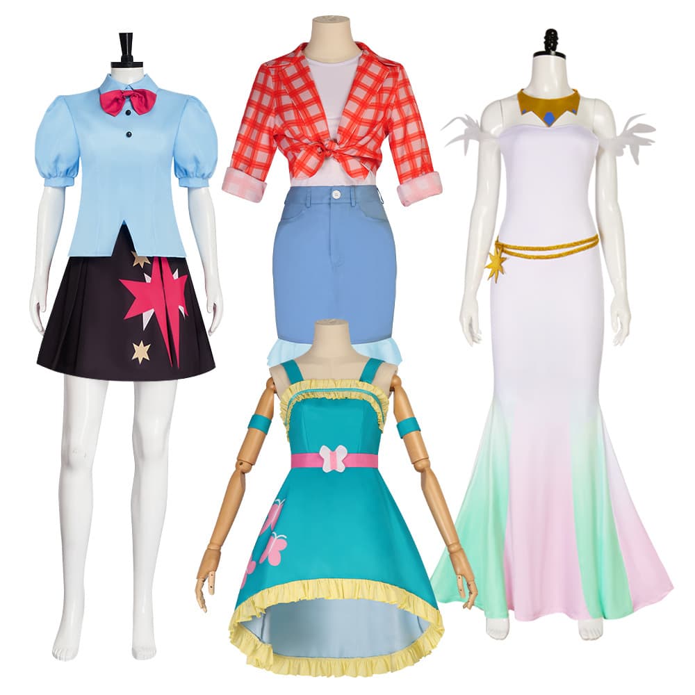 My Little Pony Cosplay Costume Twilight Sparkle Applejack Fluttershy Princess Celestia Cosplay Dress Factory Stock
