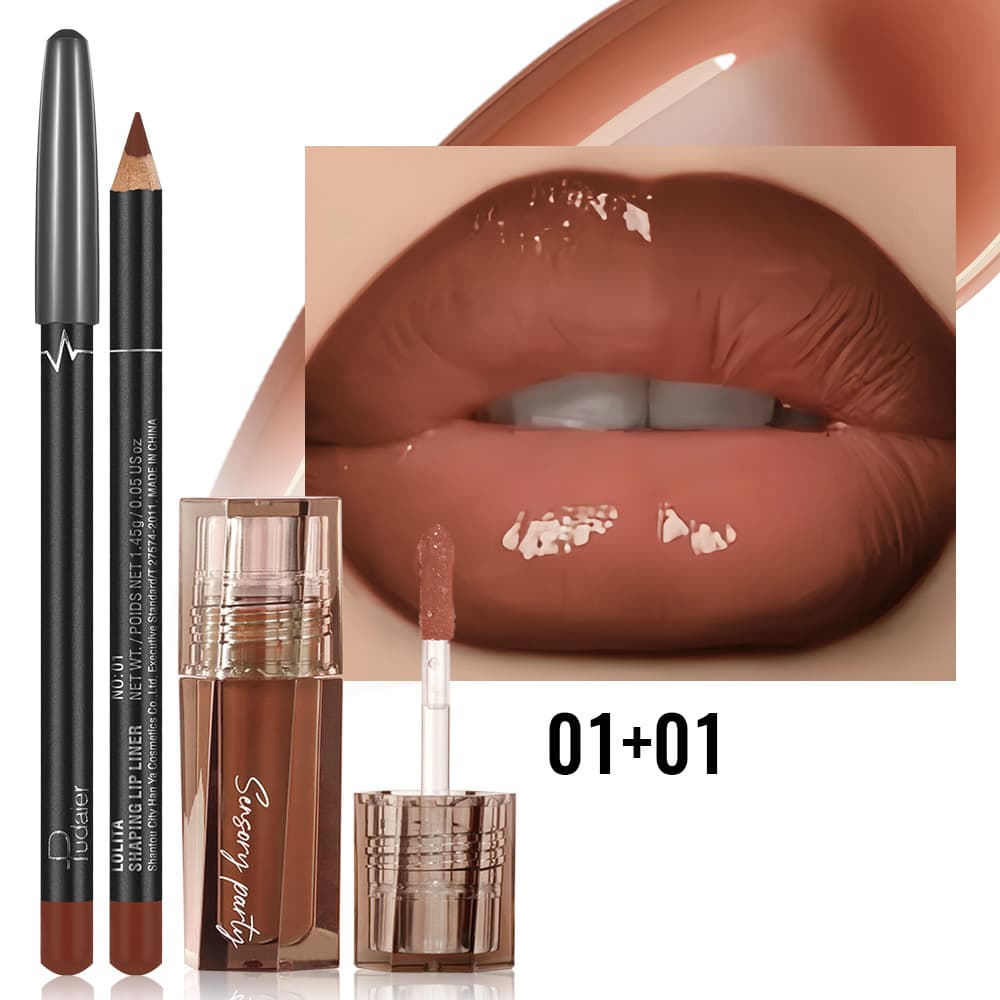 Cross-border Beauty Pudaier Liquid Lipstick Lip Liner Non-smudge European and American Lipstick 6-Piece Set