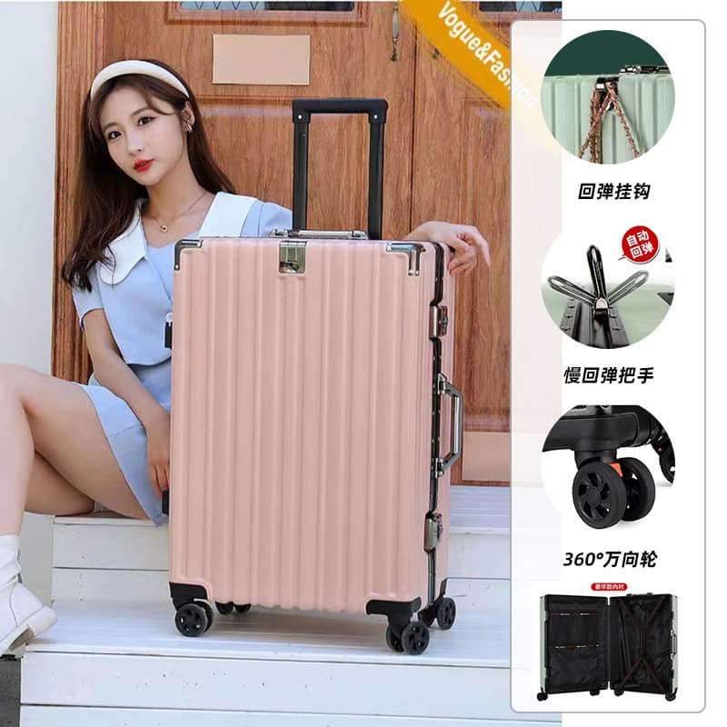 Silent Large Capacity Travel Luggage Case Aluminum Frame 20 Inch Check-in 26 Inch Student Code Lock Trolley Case