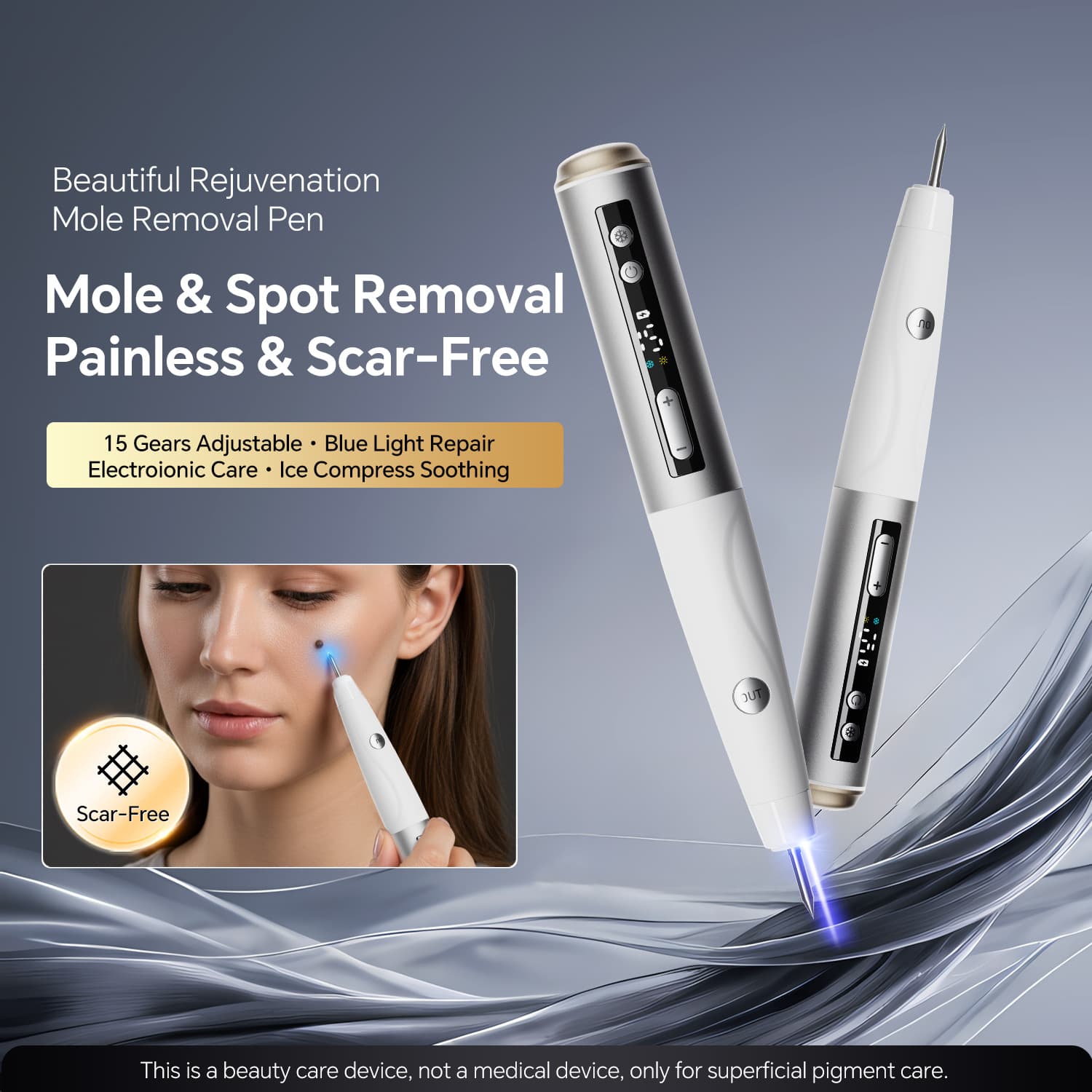 White Beauty Device for Salon Use, Ions Home Beauty Pen Cross-border