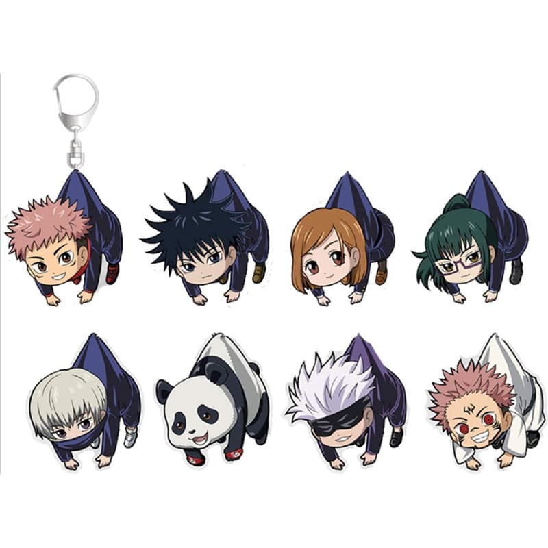 Anime Wholesale Jujutsu Kaisen Anime Peripheral Doujin Q Version Keychain Double-Sided Transparent Acrylic Pendant