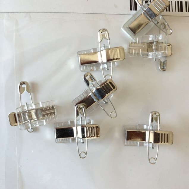 Glue Clip Metal Clip Badge Clip Student Employee Factory ID Card Clip Lanyard Accessory Clip Double Pass