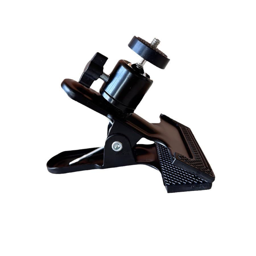 High-strength clamp for universal gimbal, light head, flash, digital camera, live streaming, small ball-shaped metal fixing auxiliary iron clamp