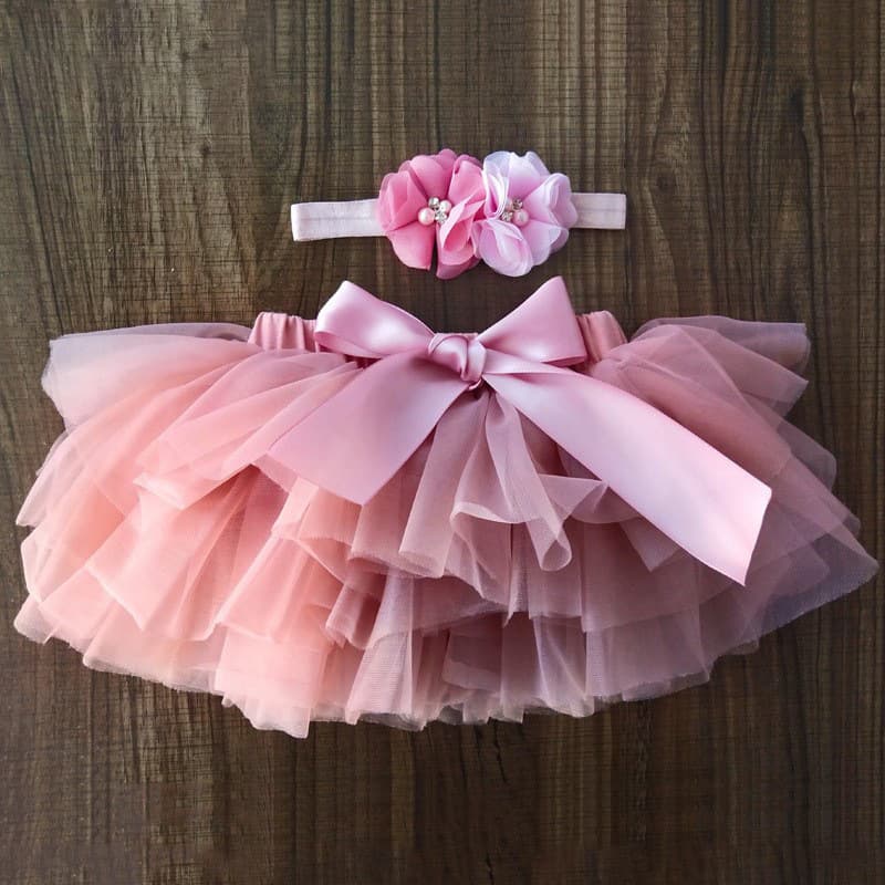 Ins Kidsren's Clothing Infant Kidsren's Skirt Baby Skirt Butt Pants Girls Short Skirt 2-Piece Set Girls Bottoming Skirt Tutu Skirt