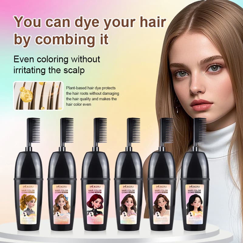 Cartoon Bubble Color Mokeru Hair Dye Plant-Based Color Hair Dye Water-Based Temporary Black Covers Gray Hair Multiple Colors