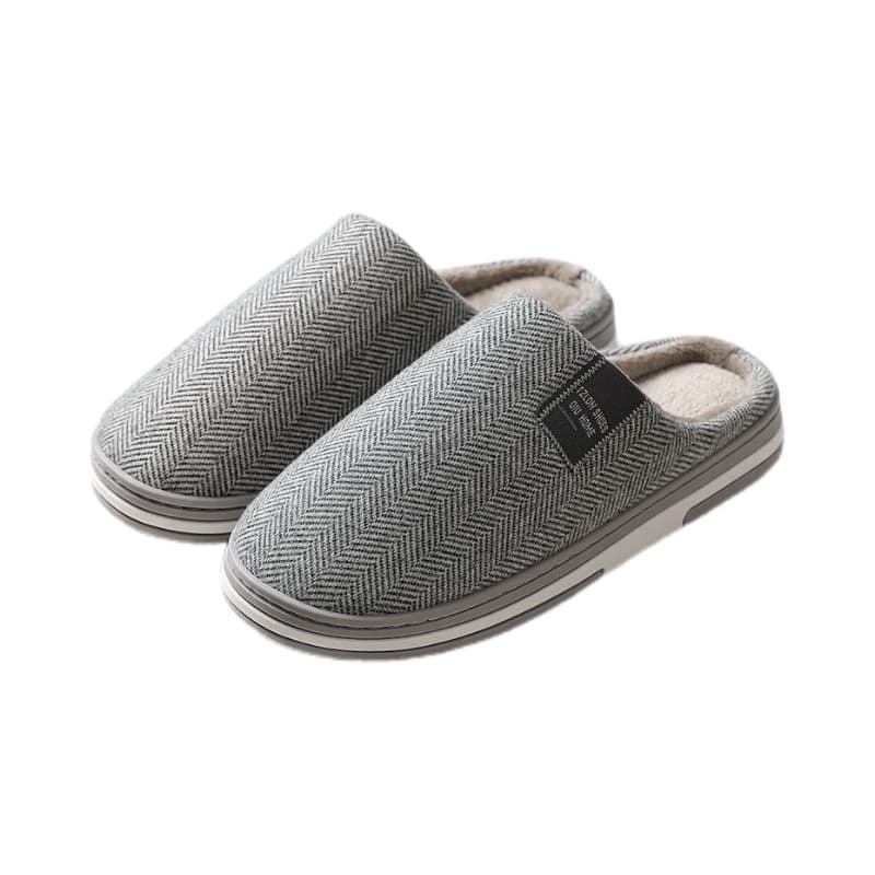 Anti-Slip New Model 2025 Warm Oversized Wool Slippers for Autumn and Winter, Elderly Closed-Back Cotton Slippers for Women