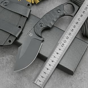 Cross-border Hot Selling Fox 633 Outdoor Knife Survival Fixed Blade Integrated with K-sheath Tactical Knife High Hardness Sharp Small Knife