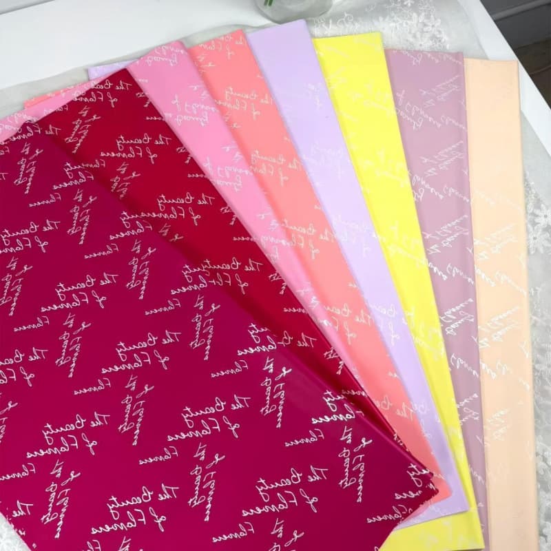 English pattern Ouya paper double-sided waterproof flower wrapping paper thickened bouquet floral wrapping paper gift wrapping paper
