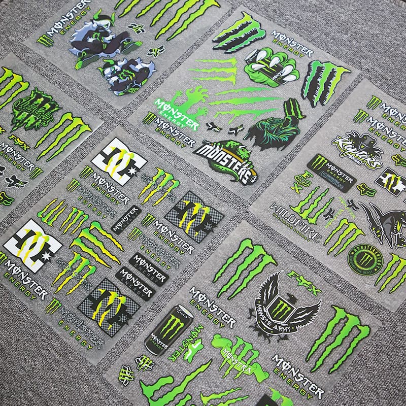 Motorcycle Stickers Waterproof Sunscreen Monster Claw Helmet Decals Electric Scooter Full Set Car Stickers Trendy Body Decals