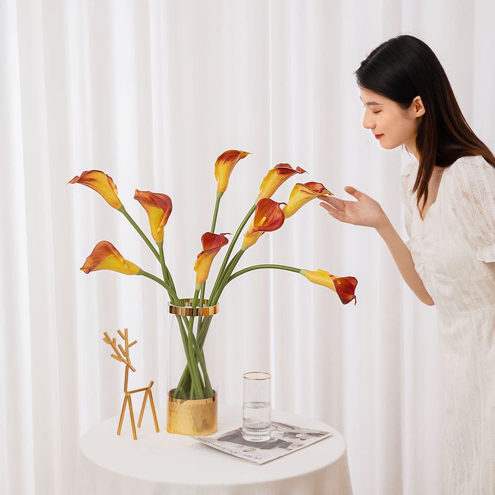 Long-stemmed Calla Lily Artificial Flower Bouquet for Home Decoration Wedding Fake Flowers MW01505