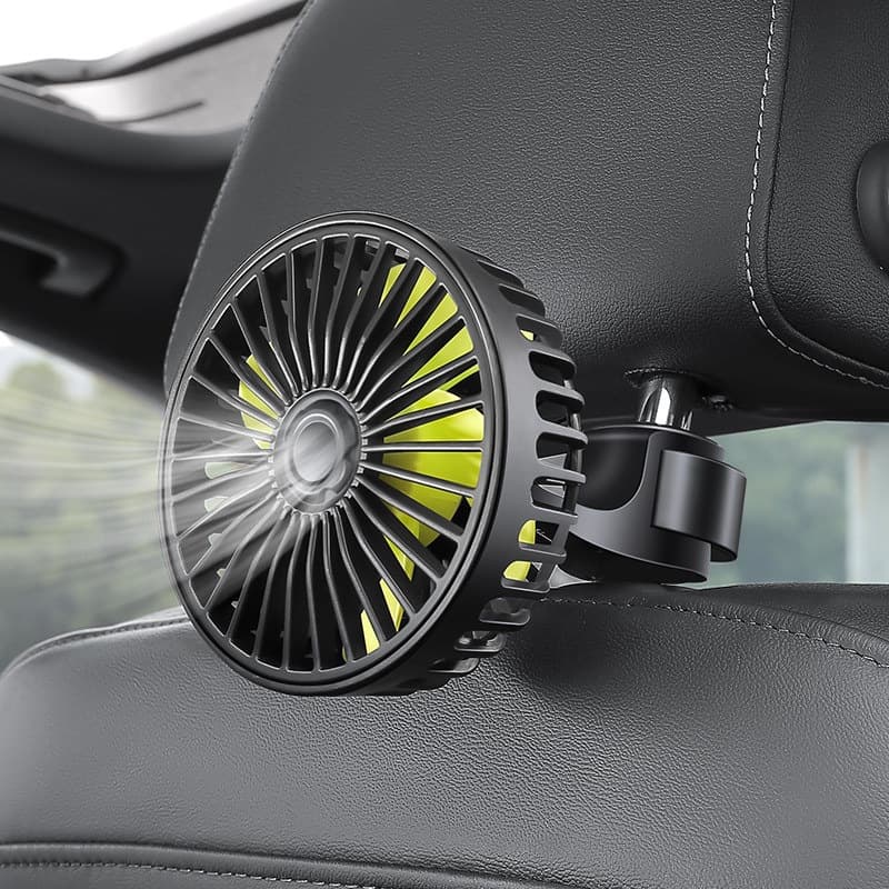 Car Rear Seat Mini Fan USB Interface 12V 24V Universal In-Car Cooling Gadget Automotive Temperature Dissipation Electric Fan