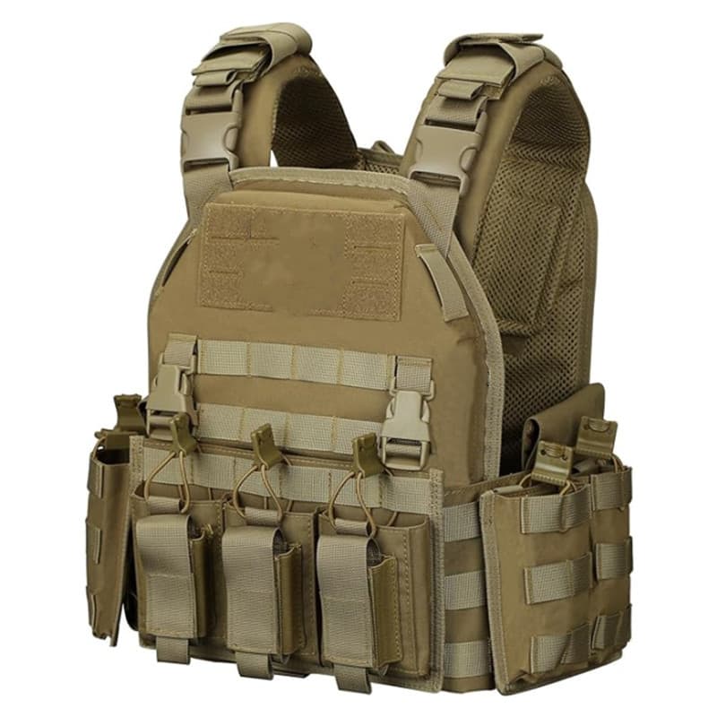 Tactical Vest Men Outdoor Combat Gear Multi-Function Camo Vest Military Tactical Set Detachable Accessory Pouch