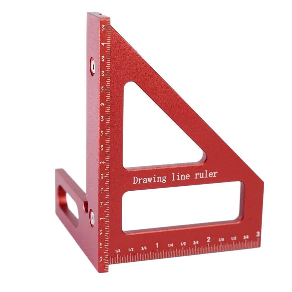 Multi-Function Right Angle Ruler Woodworking Marking Ruler Angle Ruler Triangle Ruler Aluminum Alloy Marking Tool