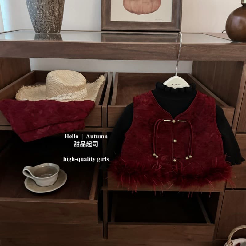 【Dessert Cheese】New Year’s Jersey! Girls New Chinese Style Red National Style Cheongsam Vest New Year's Eve Suit