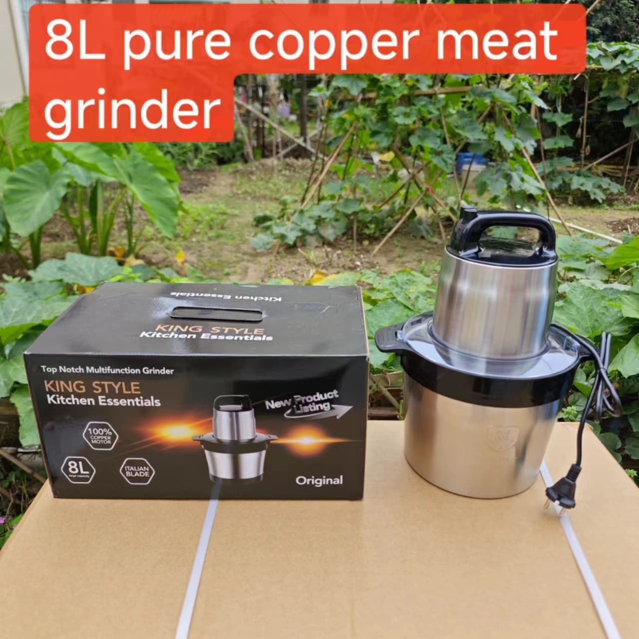 8LFufu Machine Electric Meat Grinder and Blender, Multi-Function Meat and Vegetable Chopper, Food Processor for Baby Food