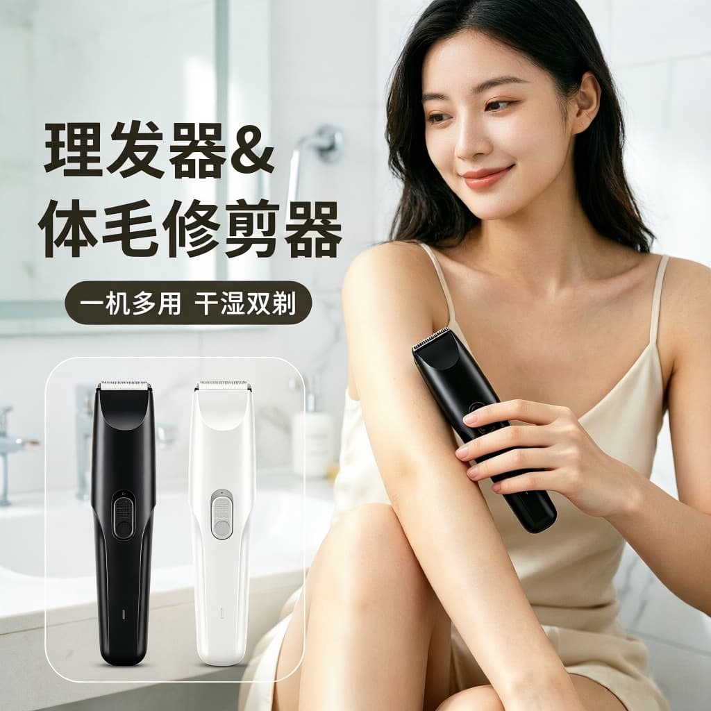 Amazon Cross-Border Electric Lady Shaver for Bikini Area, Men's Beard Trimmer, Chest, Leg, and Underarm Hair Remover