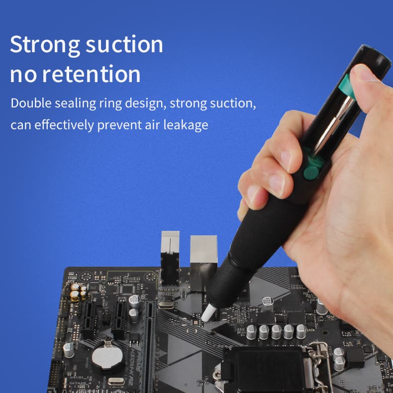 Replacement for Taiwan Pro'sKit DP-366D Dual-Ring Dual-Trigger One-Hand Desoldering Pump, No Logo