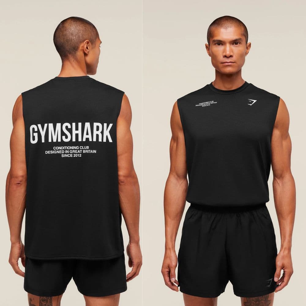 GYMSHARK Men's Short Sleeve American Outdoor Sports Crop T-Shirt Spring Summer Fashion Round Neck Men's Vest Fitness