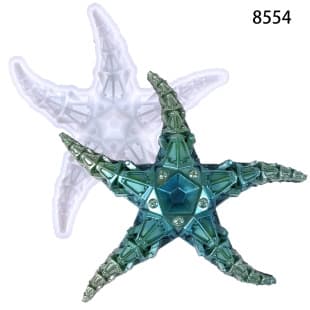 Mechanical Starfish Pendant Epoxy Resin Mold Wall Decoration Ocean Style Ornament Semi-3D Starfish Silicone Mold