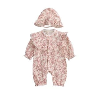 Fashionable Baby Girl Romper Newborn Infant Bodysuit Spring Autumn Princess 0-3 Months Outwear Crawling Suit