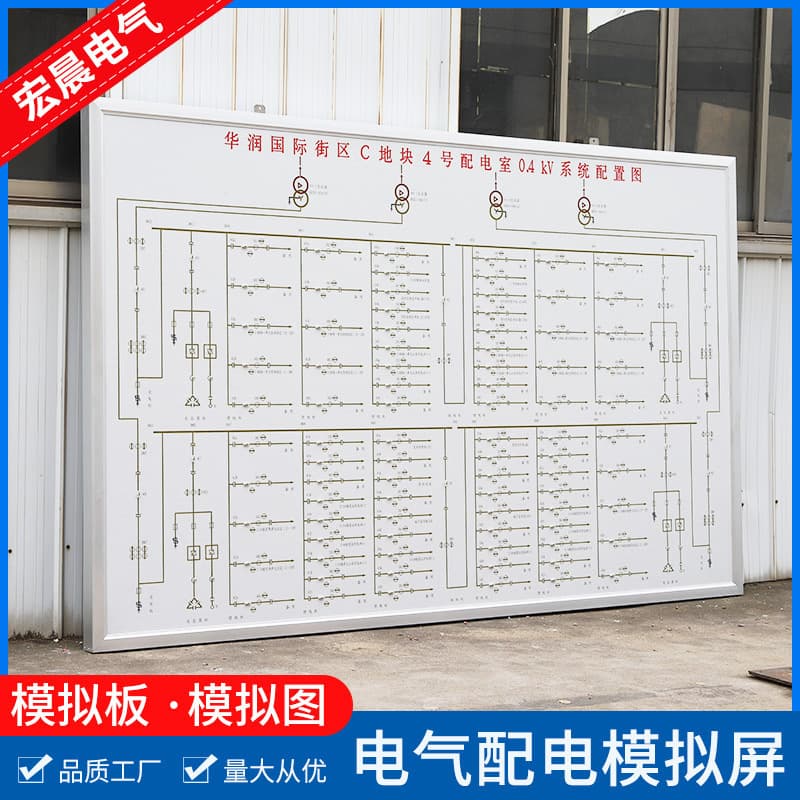 Custom Residential Area Electrical Simulation Panel Mosaic Diagram Board Configuration for Substation Simulation Panel