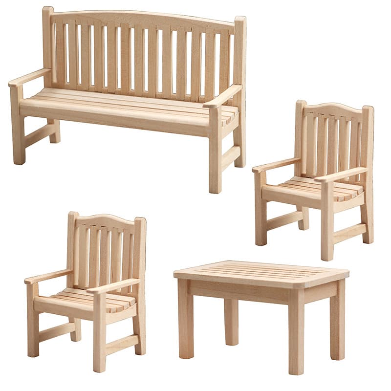 1:12 dollhouse dollhouse mini furniture wooden garden seat diy blank park chair