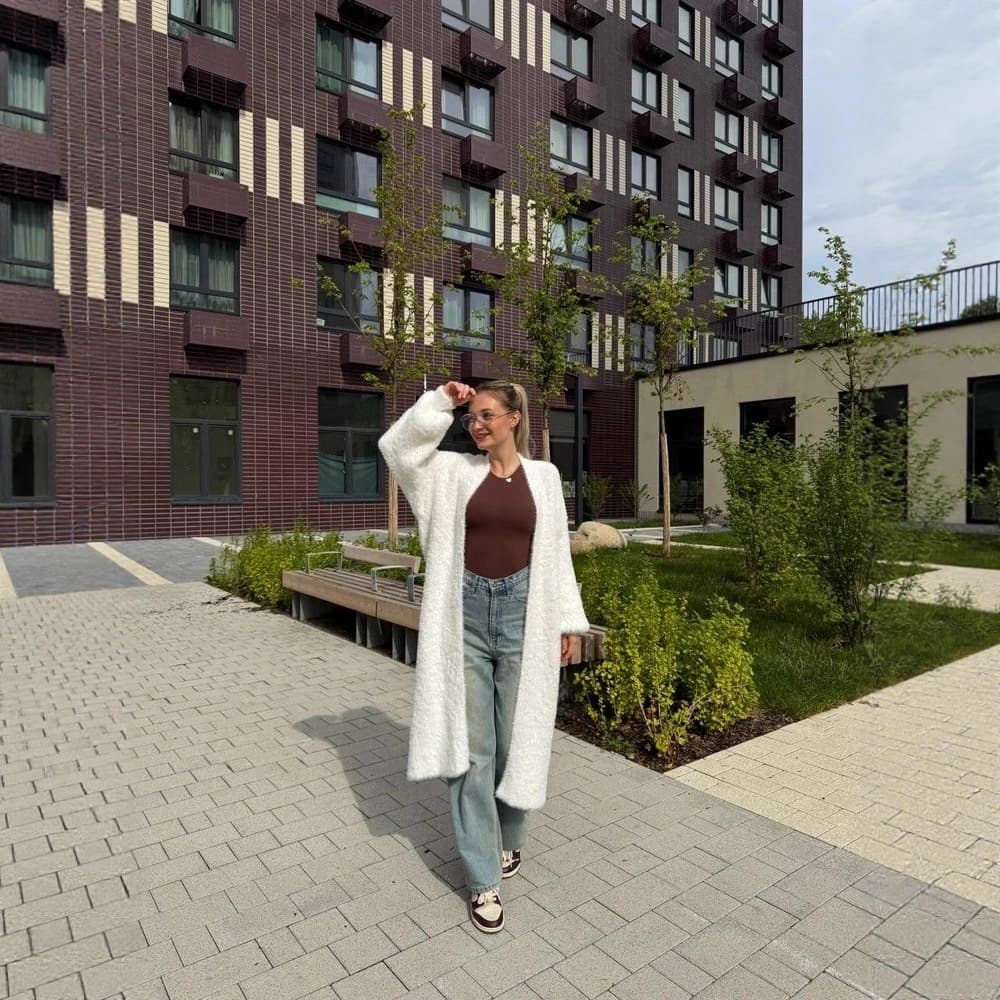 Cardigan Long Loose Casual Knit Sweater Women Coat Knit Loose Sweater