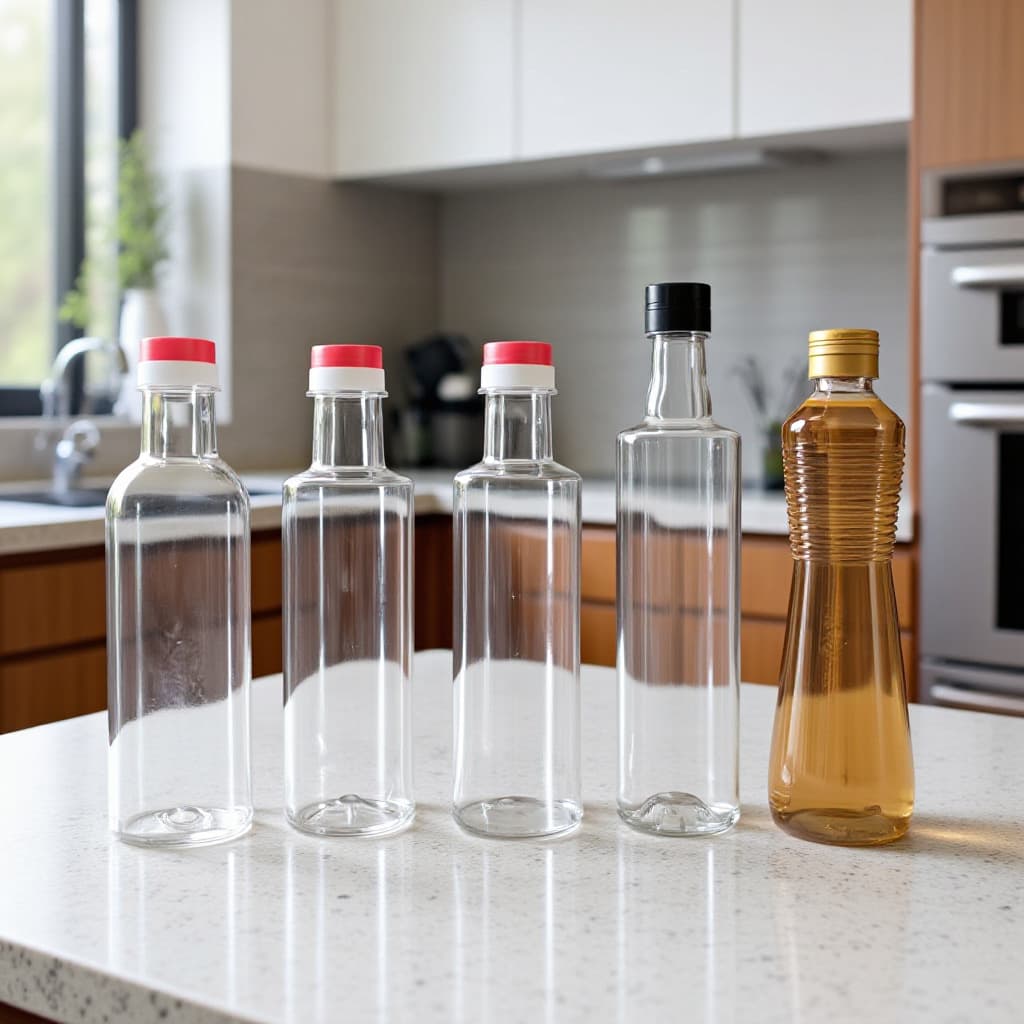 500ml Plastic Olive Oil Bottle, Camellia Oil Bottle, Rapeseed Oil Bottle, Walnut Oil, Peanut Oil, 500ml Sauce Oil Bottle