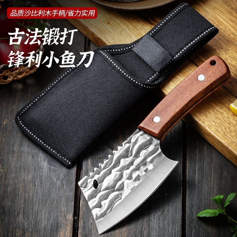 Forged fish killing knife sharp commercial fish killing knife outdoor small knife Chinese picnic camping cute mini kitchen knife